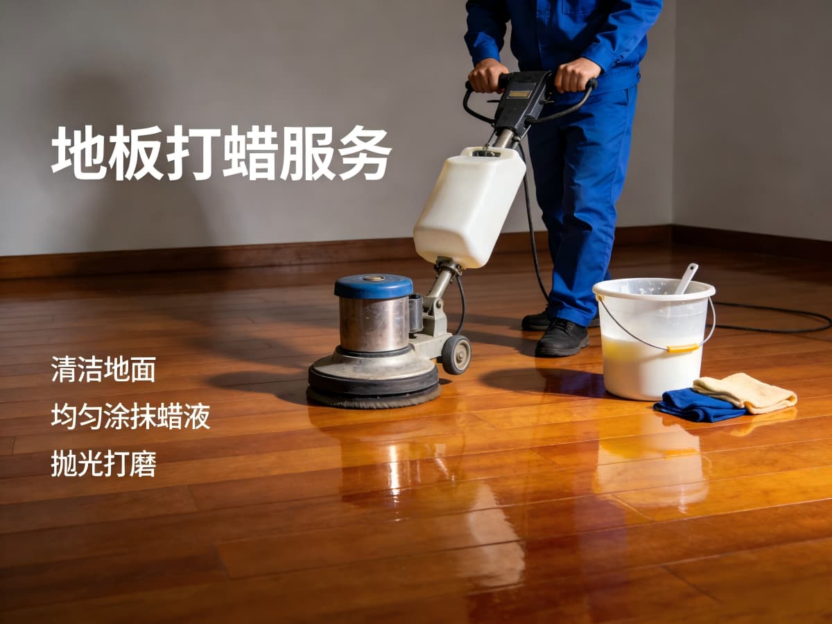 宜兴地板打蜡服务现场实拍